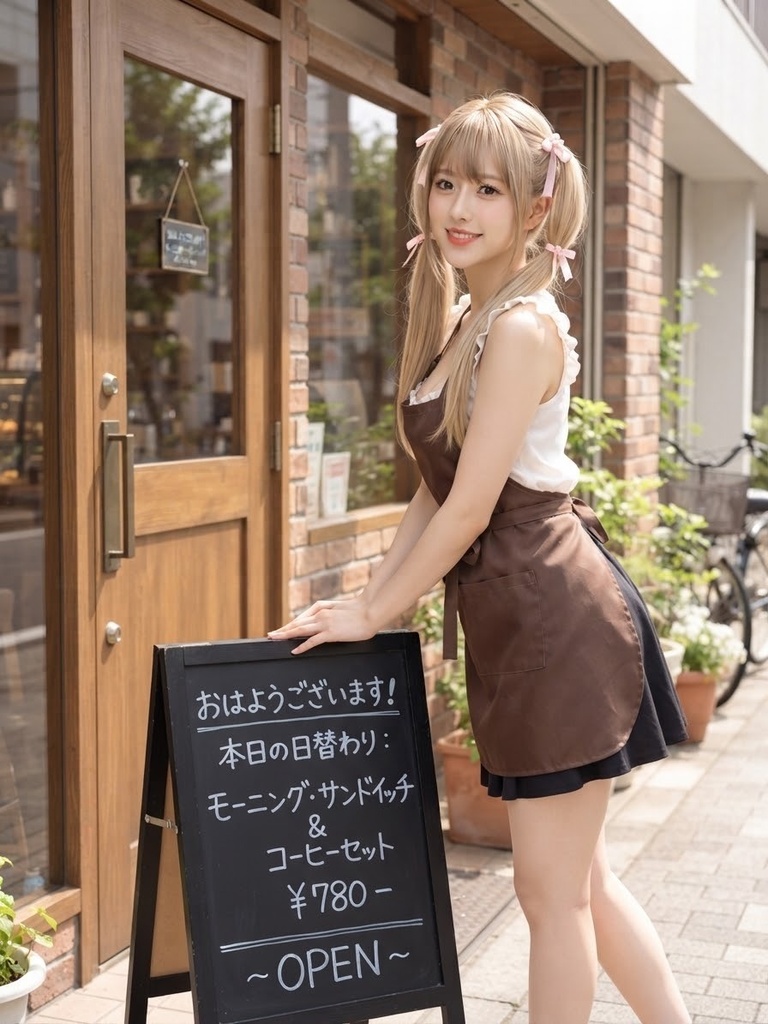 【水無瀬ひなた】カフェ店員22歳・10枚セット|壁紙・SNSアイコン用