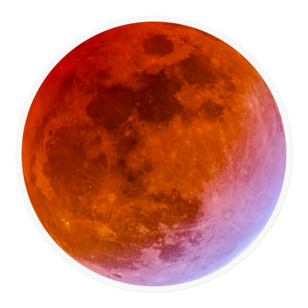 月食シール｜2026年3月3日の月食・皆既終了直後