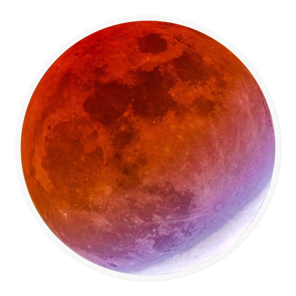 月食シール｜2026年3月3日の月食・食分0.9