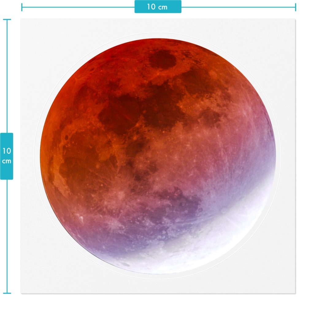 月食シール|2026年3月3日の月食・食分0.8