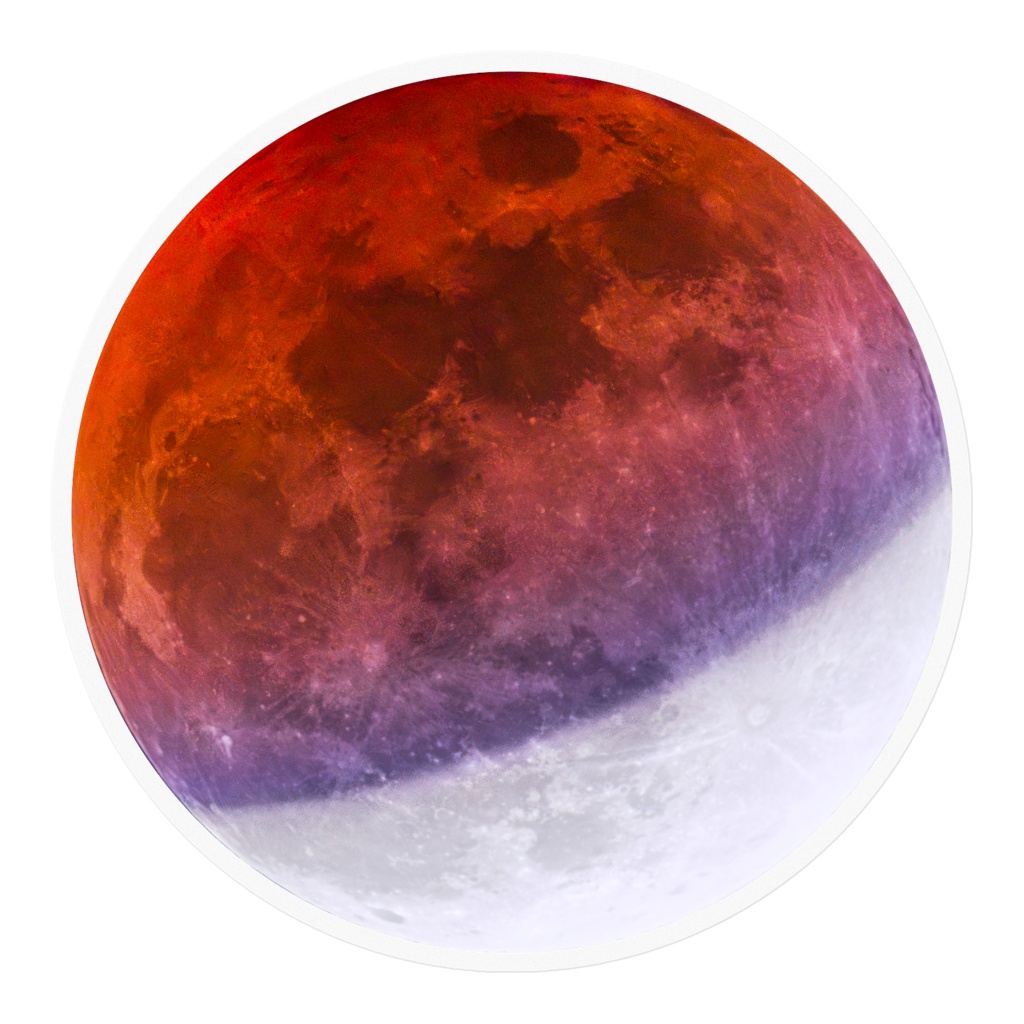 月食シール|2026年3月3日の月食・食分0.7