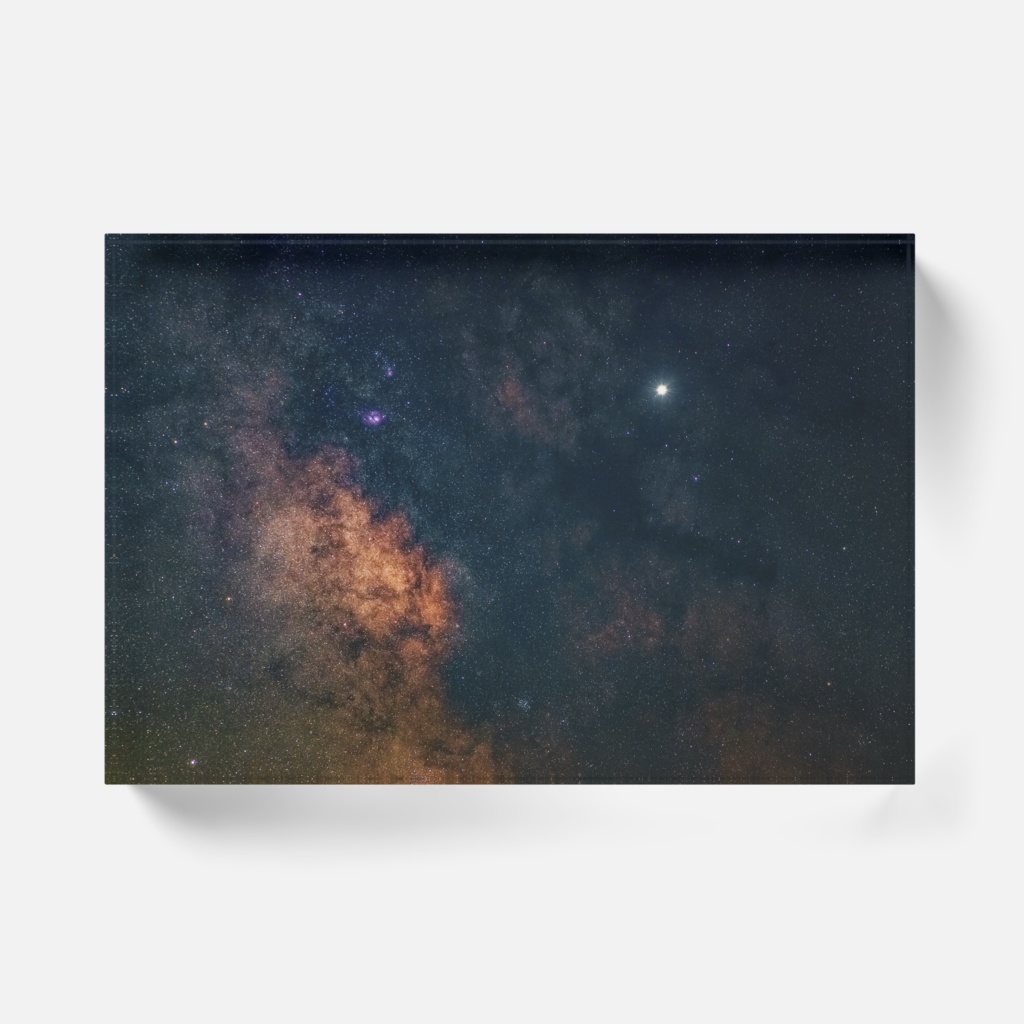 天の川と木星|アクリルブロック