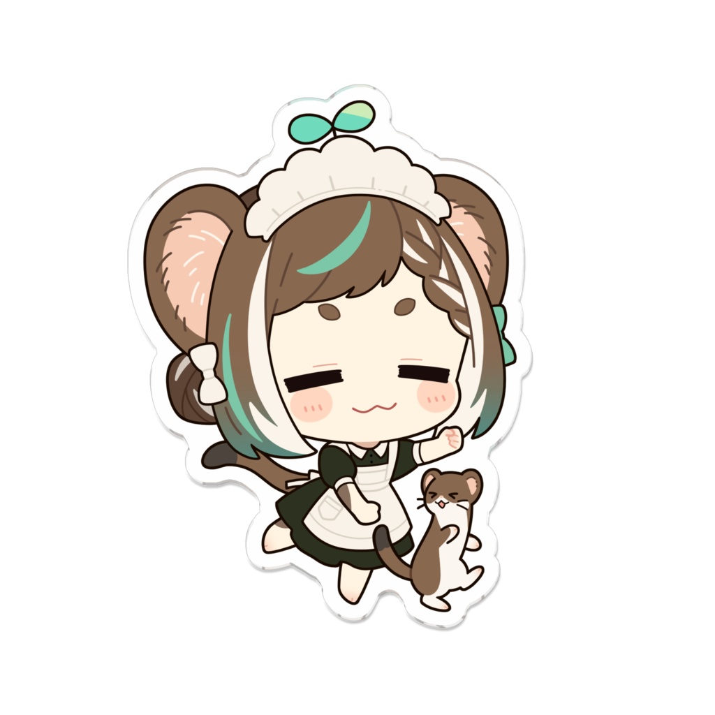 ［常設・夏毛ちび］（= =）アクリルバッジ