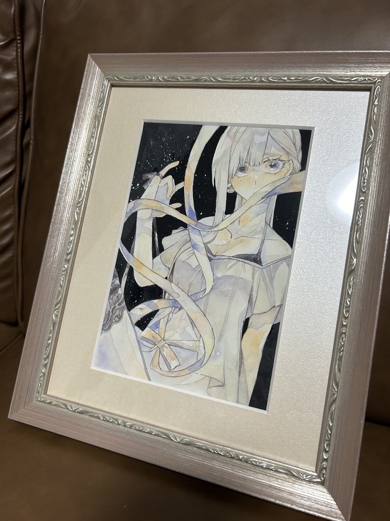 B5額装原画「緒をひく」