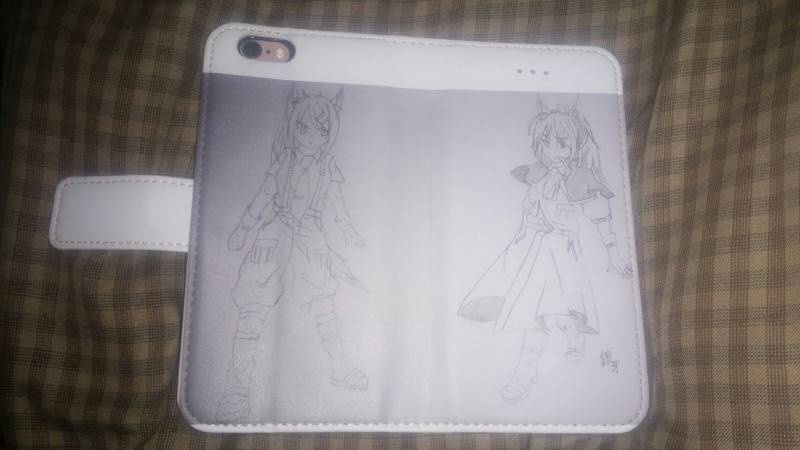 オリジナルキャラの手帳型iPhoneカバー