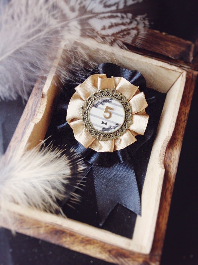 梟谷ロゼットブローチ