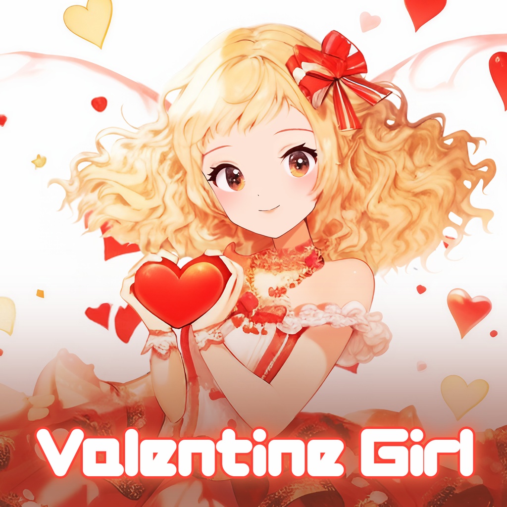 【live2dモデル】 Valentine Girl Vtuber 2d Live2d avatar /  Vtuber Design / Live2d model / live2d rigging