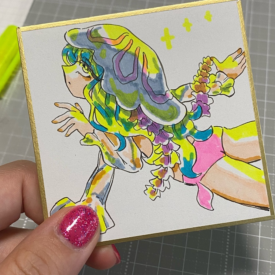 🪼『くらげちゃんの浮遊散歩』原画イラスト