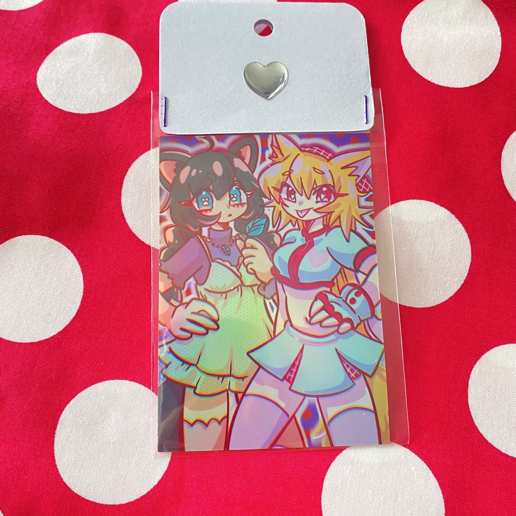 raccoon dog and fox💗💗💗 オーロラステッカー