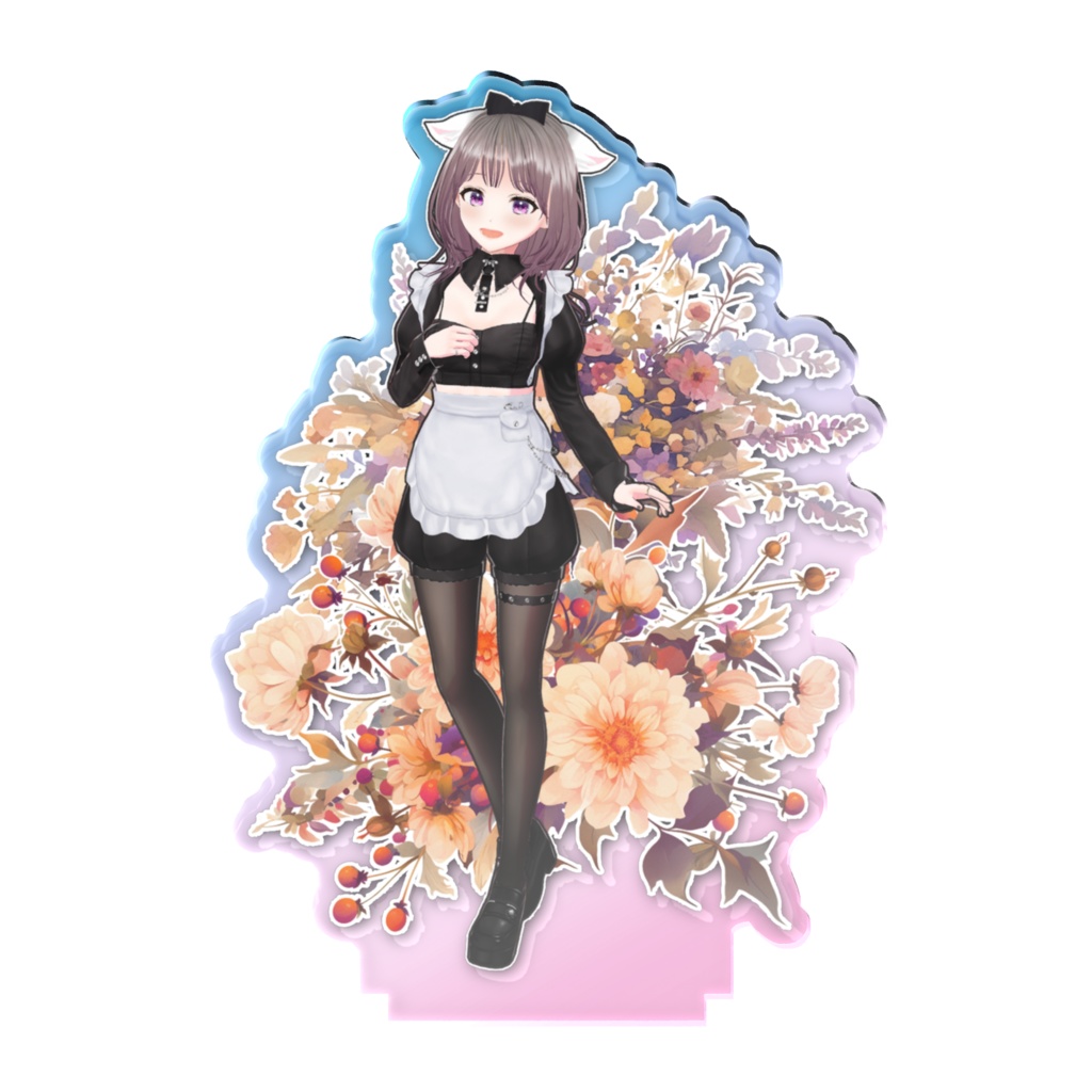 ゆか。メイド風オーロラアクスタ