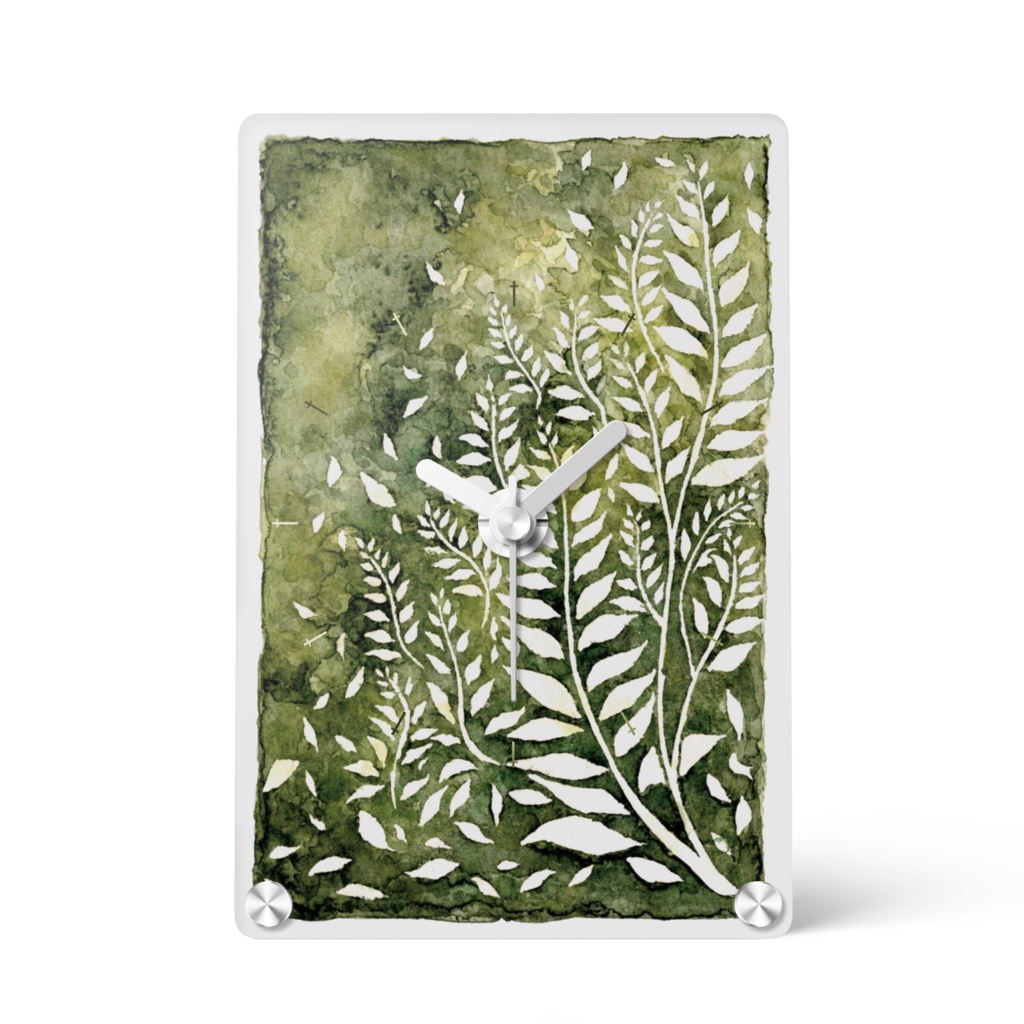 アクリル時計 新緑