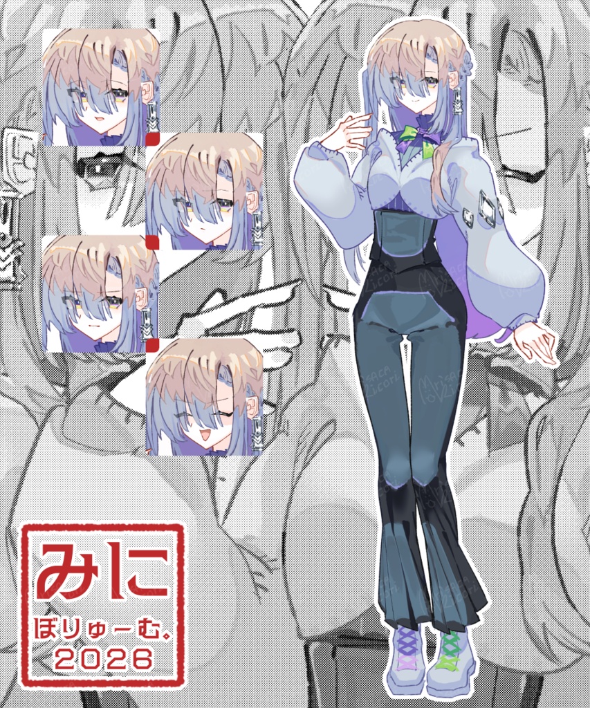 【立ち絵素材】赤髪緑眼の女性【オリジナル】