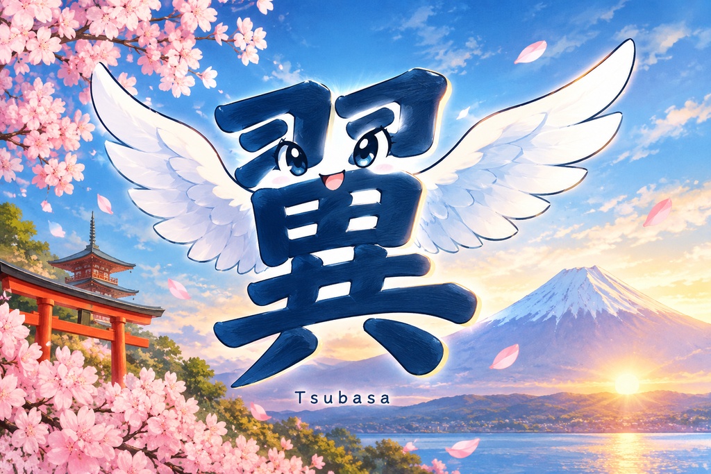 翼（Japanese Kanji Wing）