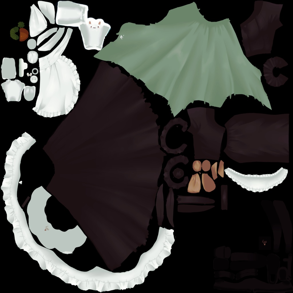 Rainhet Bunny Maid Dress (adjustable skirt length) FBX