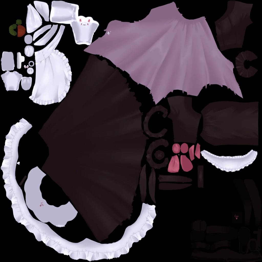 Rainhet Bunny Maid Dress (adjustable skirt length) FBX