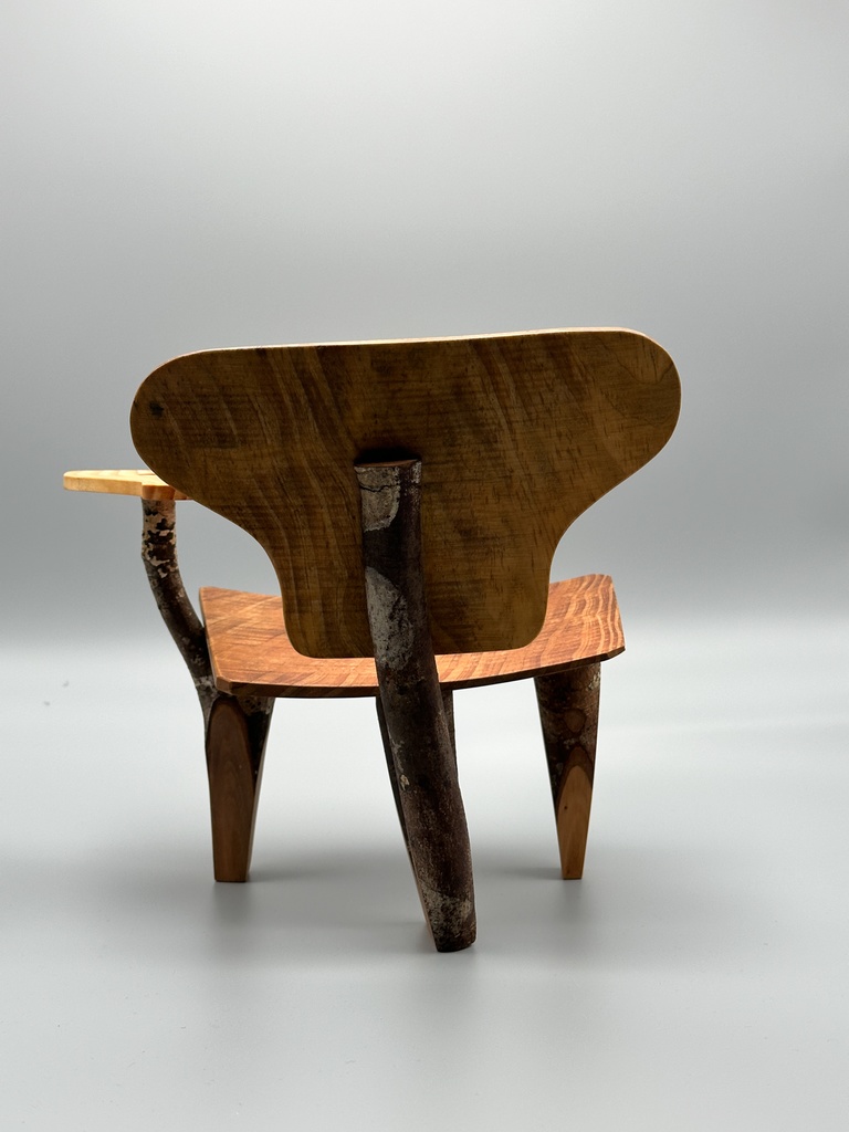 ドール用 サイドテーブル付の椅子 TYPE.1