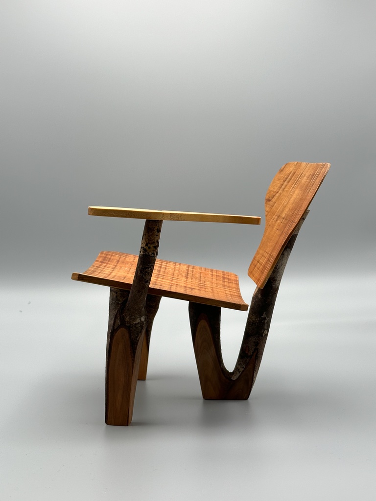 ドール用 サイドテーブル付の椅子 TYPE.1