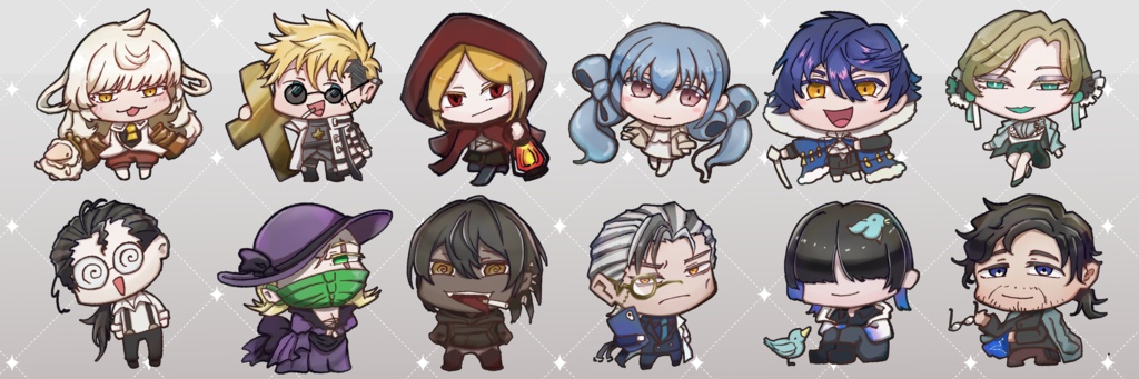 十二星座アクリルキーホルダー