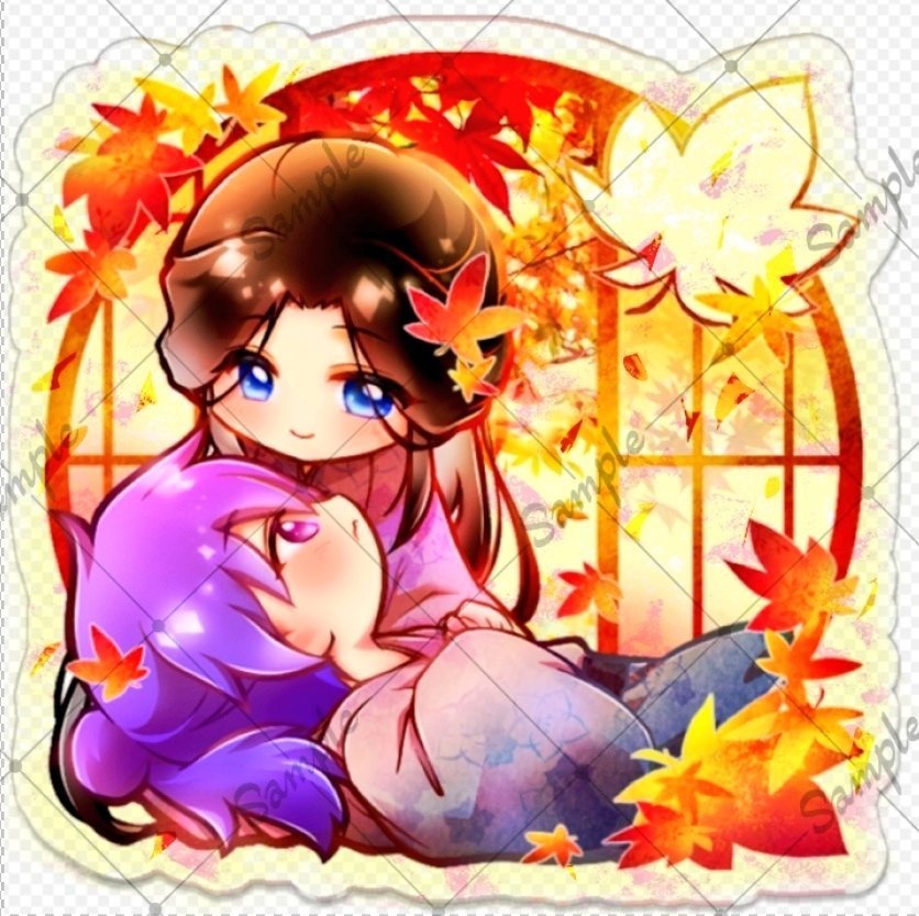 メタルフレークアクキー　紅葉フェニマリ  