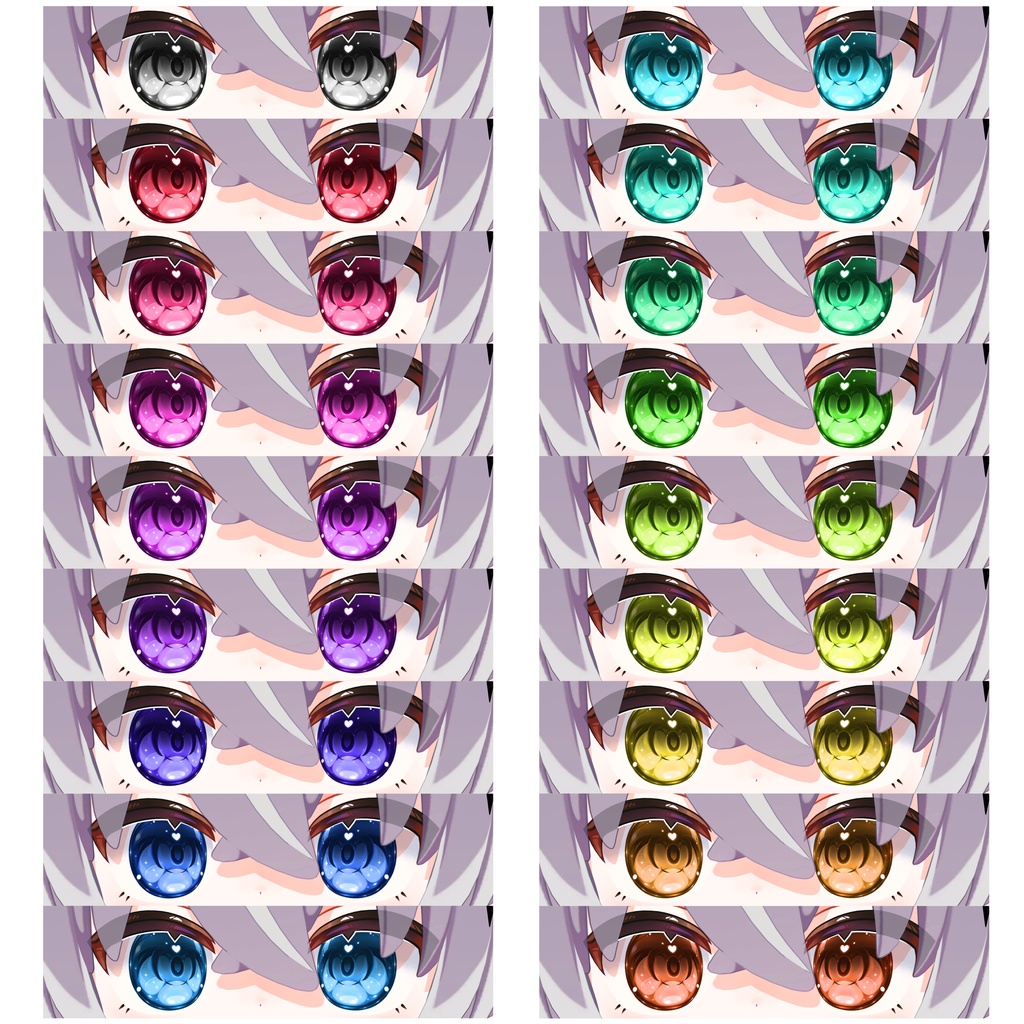【リュミィ・邪竜メルヴィ対応】HeartDropEyeTexture 【18色】