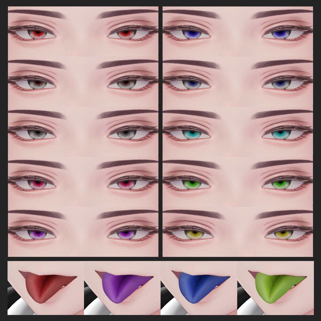 【悠莉対応】-MIASMA- Eye&Tongue Texture【10+4色】