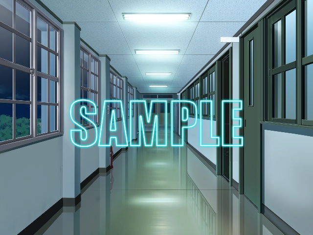 背景素材:学校廊下1