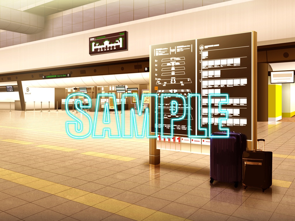 背景素材:空港ロビー