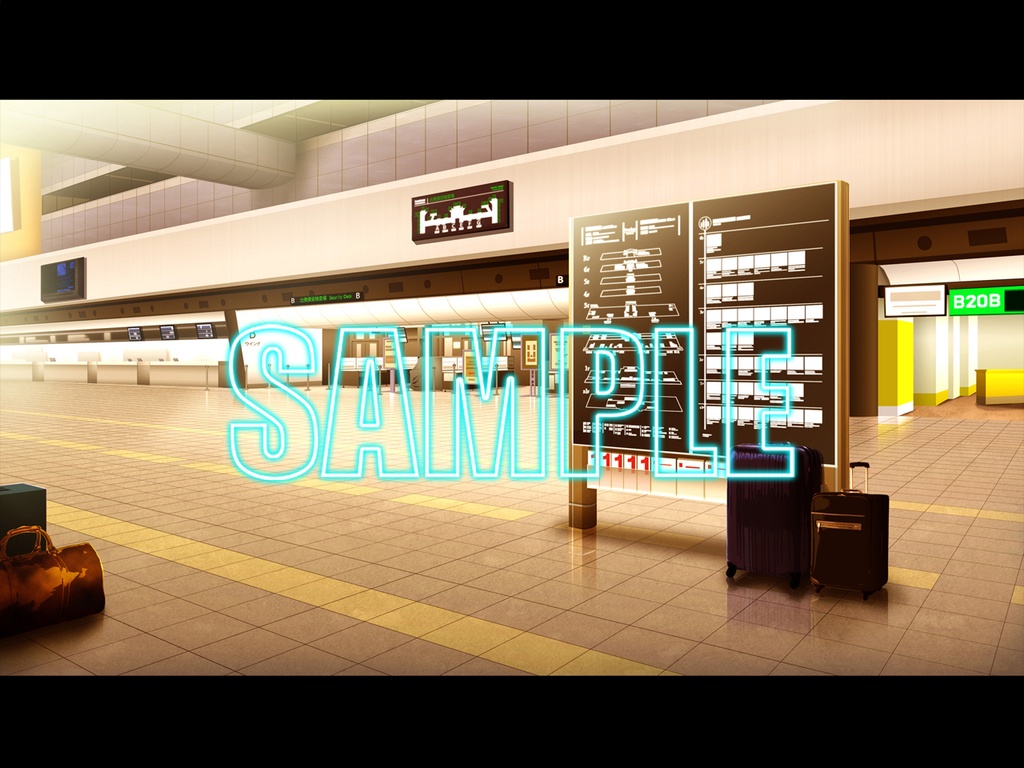 背景素材:空港ロビー