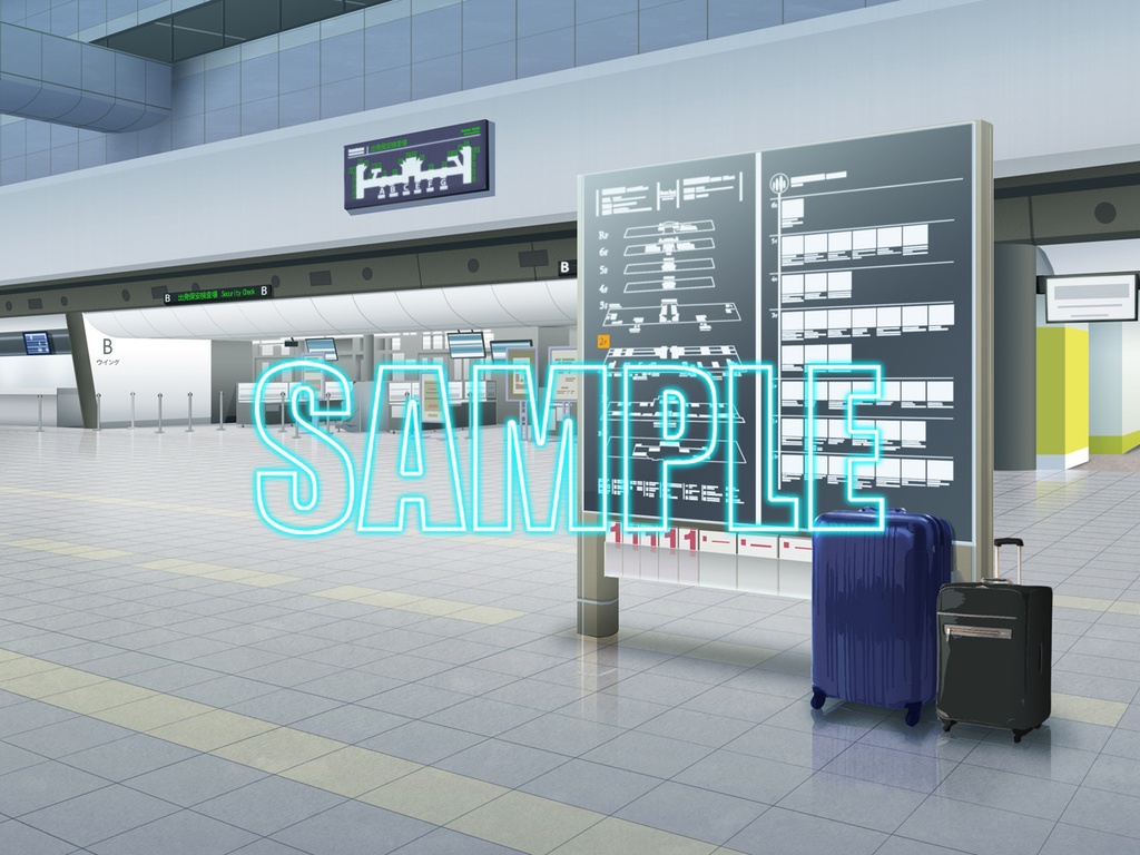 背景素材:空港ロビー