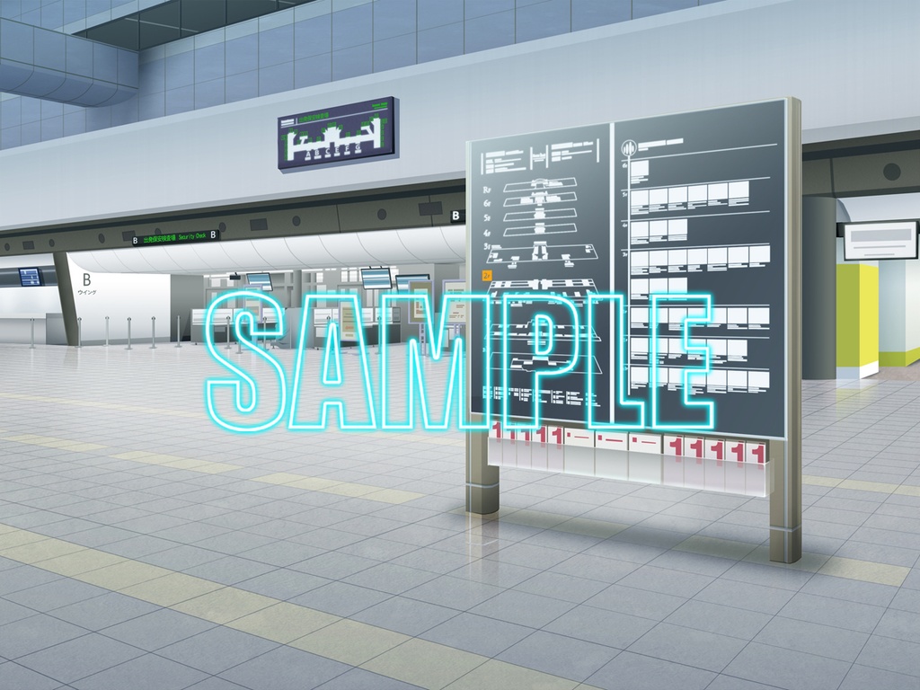 背景素材:空港ロビー