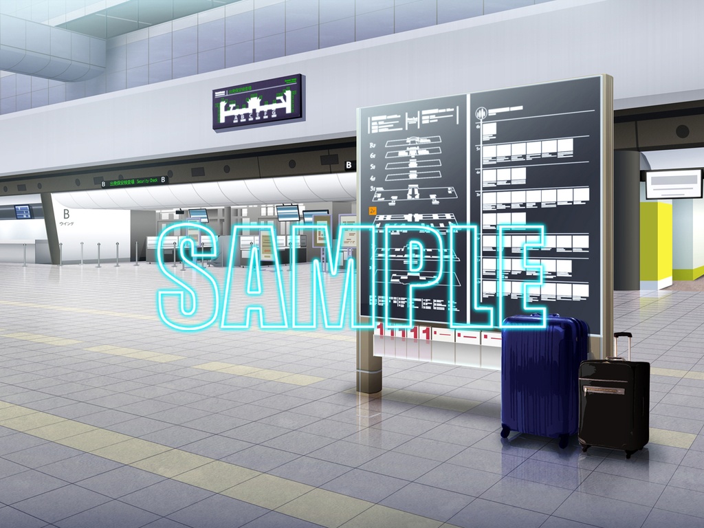 背景素材:空港ロビー