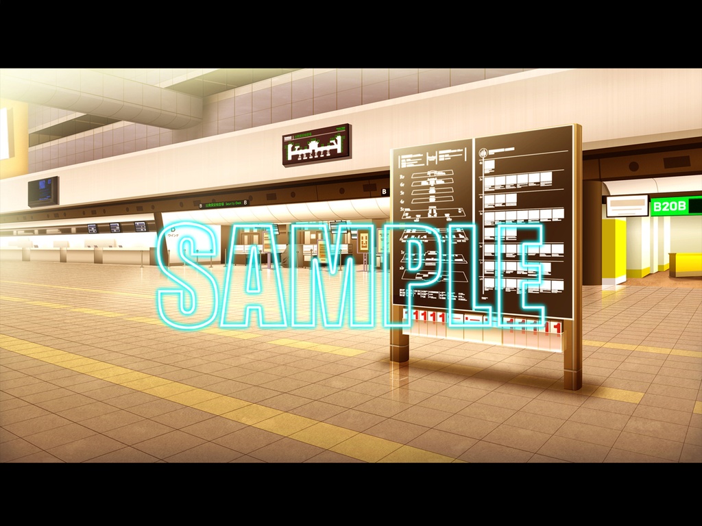 背景素材:空港ロビー