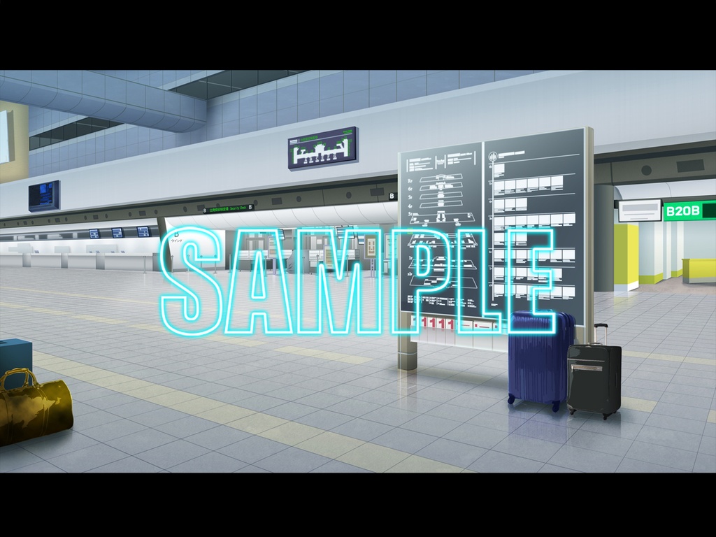 背景素材:空港ロビー