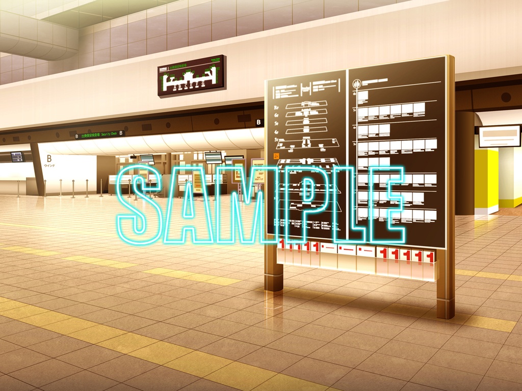 背景素材:空港ロビー