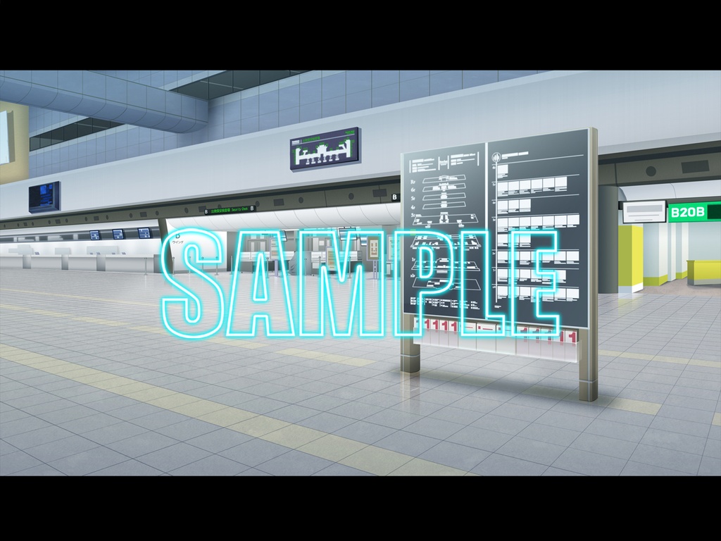 背景素材:空港ロビー