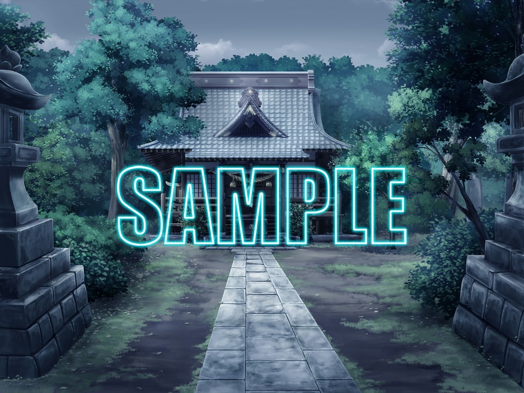 背景素材:神社の境内