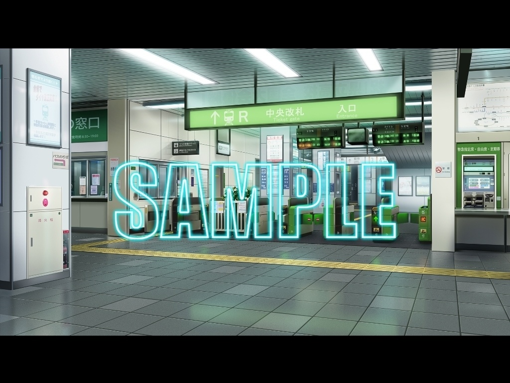 背景素材:駅の改札