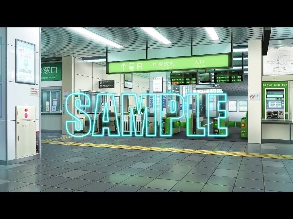 背景素材:駅の改札