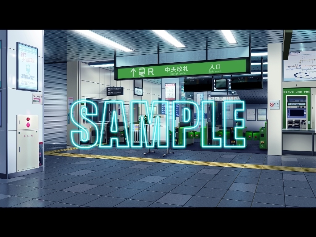 背景素材:駅の改札