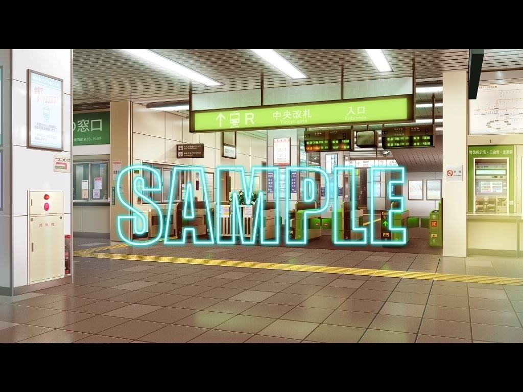 背景素材:駅の改札