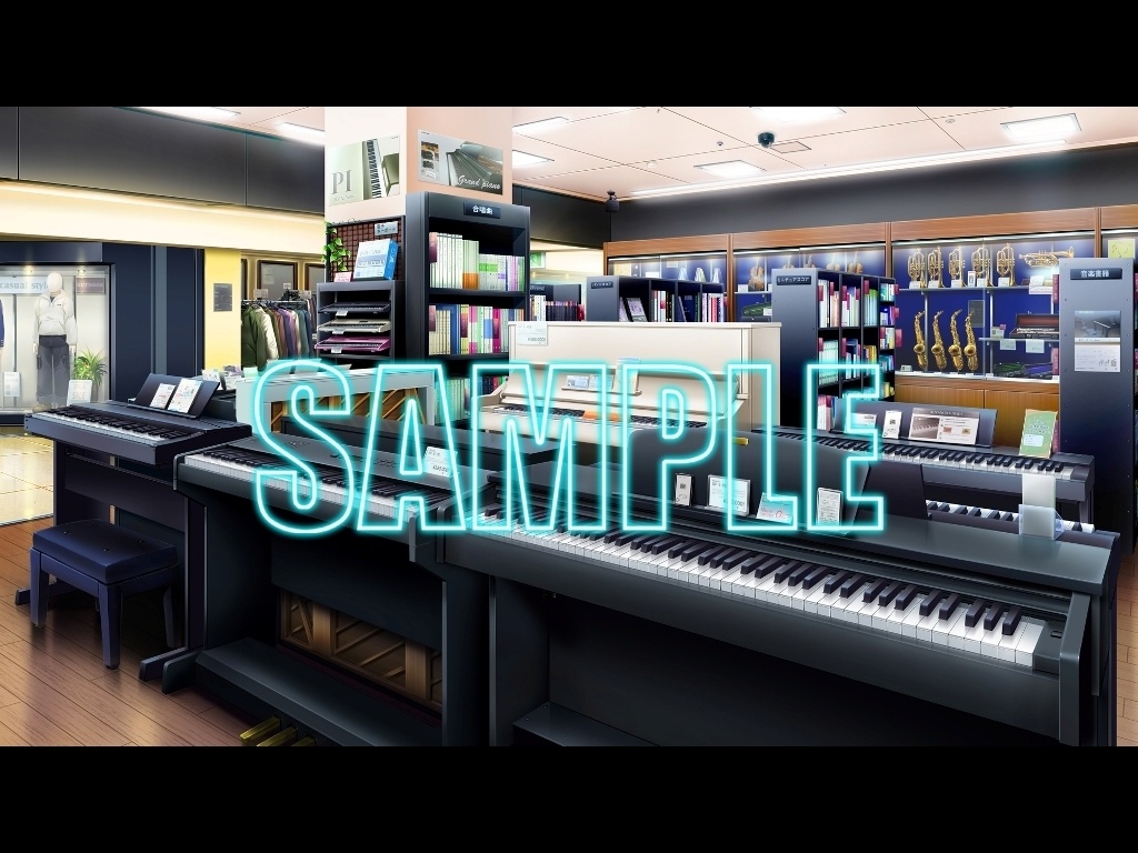 背景素材:楽器店