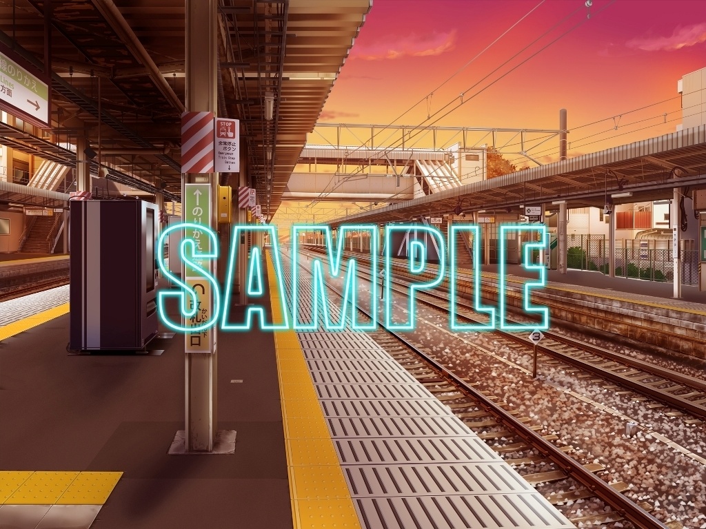 背景素材:駅のホーム