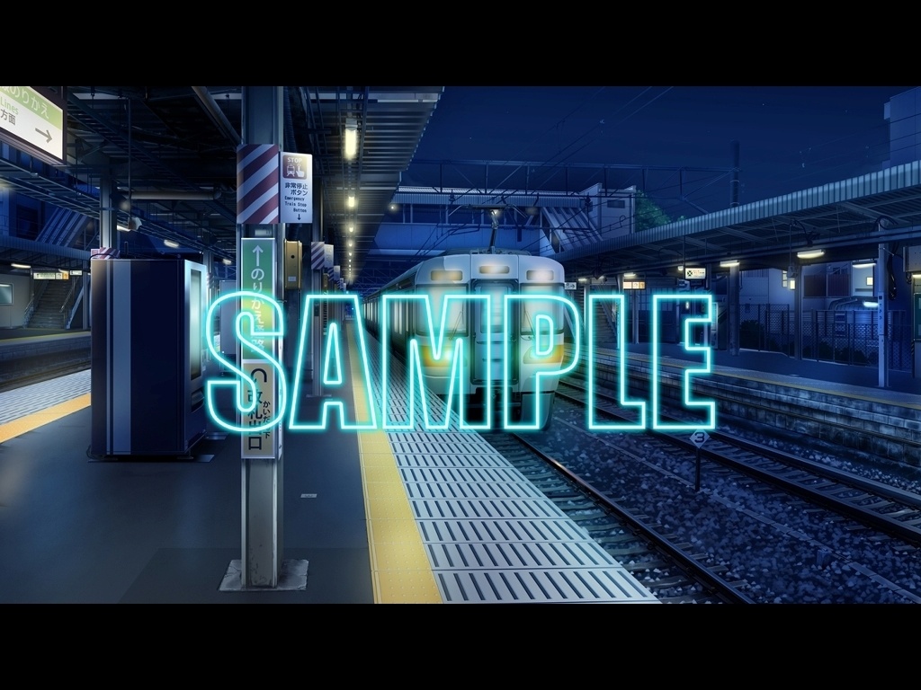 背景素材:駅のホーム