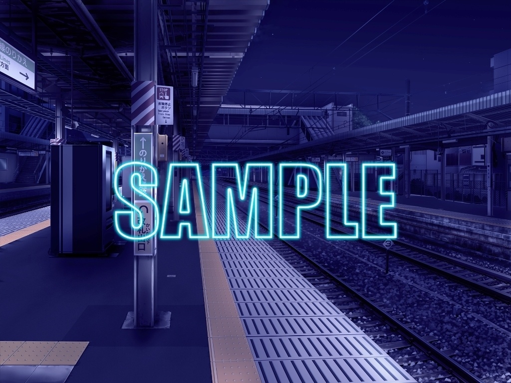 背景素材:駅のホーム