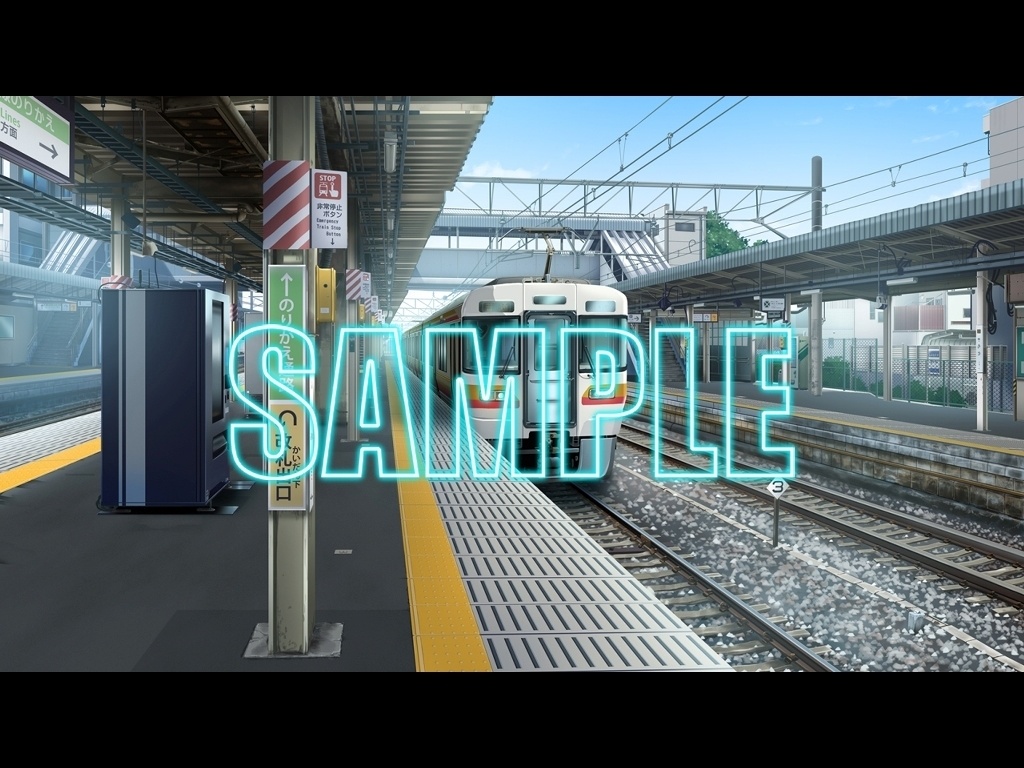 背景素材:駅のホーム