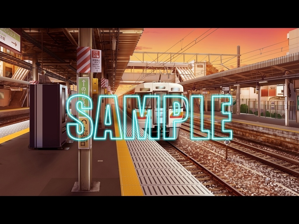 背景素材:駅のホーム