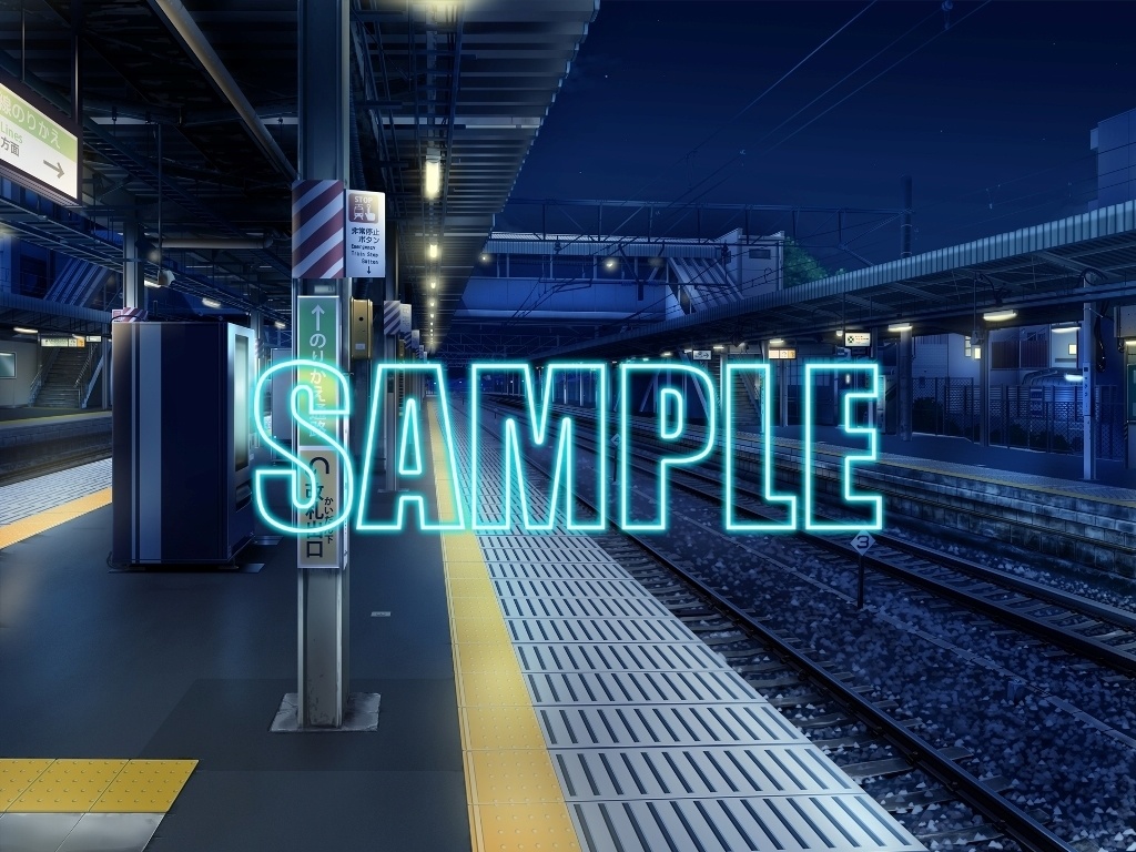 背景素材:駅のホーム