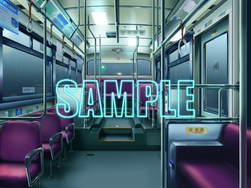 背景素材:バス車内