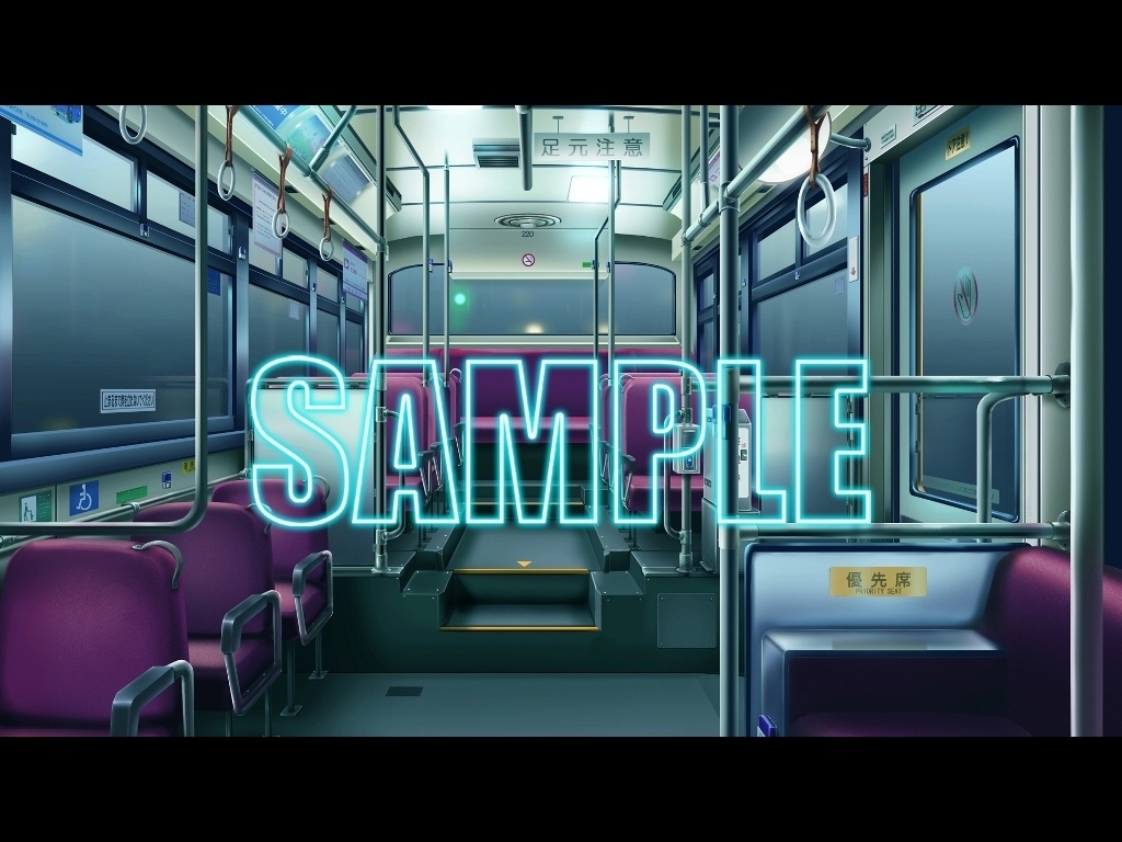 背景素材:バス車内