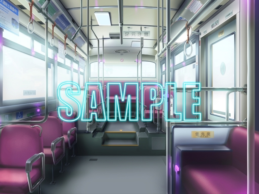 背景素材:バス車内